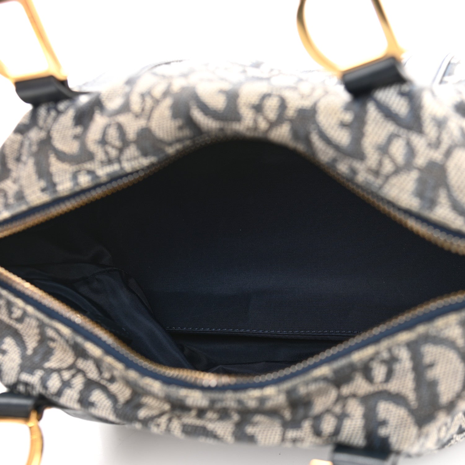Christian Dior Monogram Boston Navy Blue 4 of 12