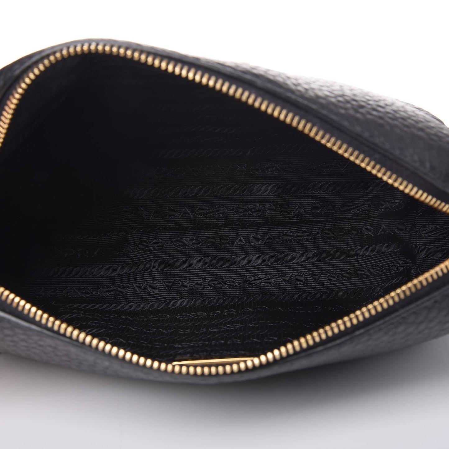 Vitello Daino Cosmetic Pouch Black
