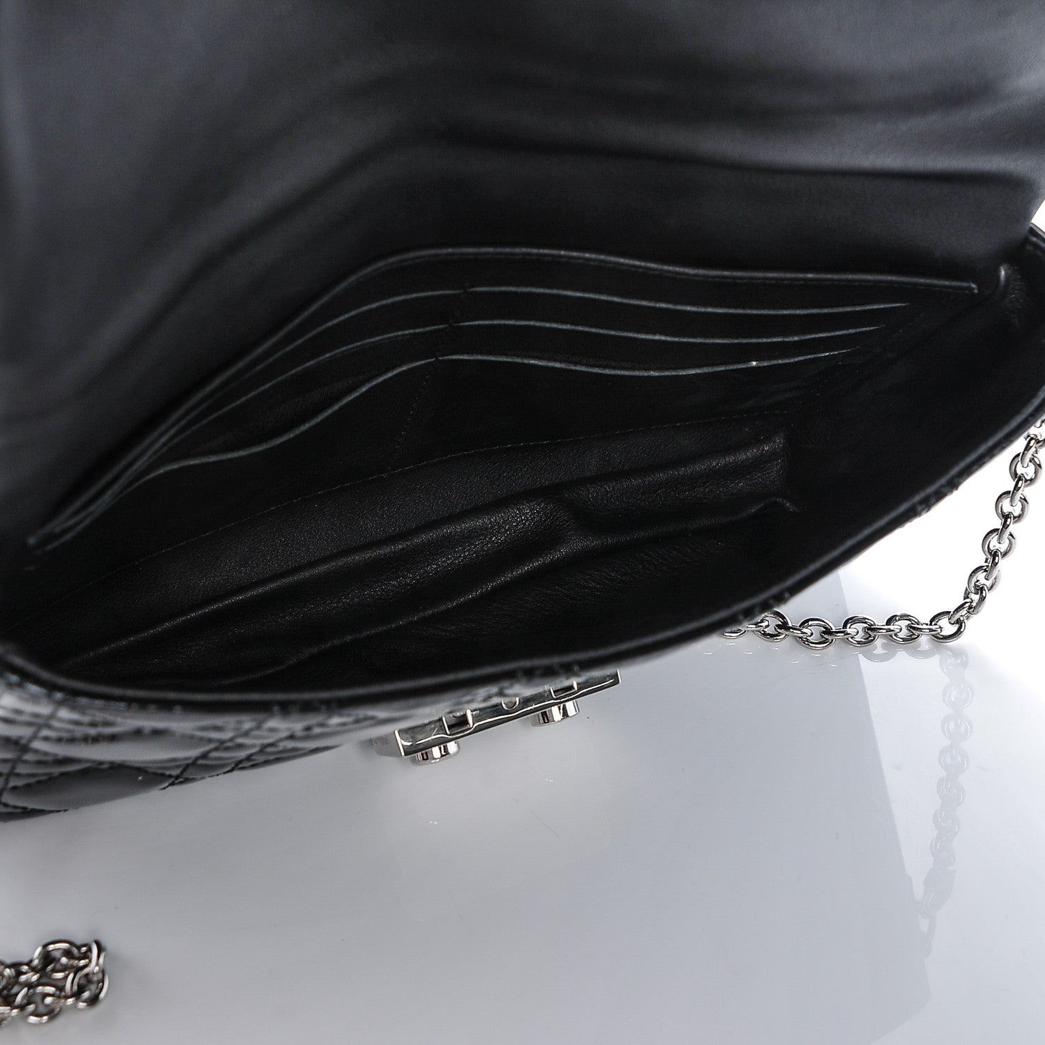 Christian Dior Patent Cannage New Lock Pouch Black 5 of 7