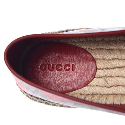 Gucci GG Supreme Monogram Tian Womens Espadrilles 39 Beige Multicolor Red 7 of 9
