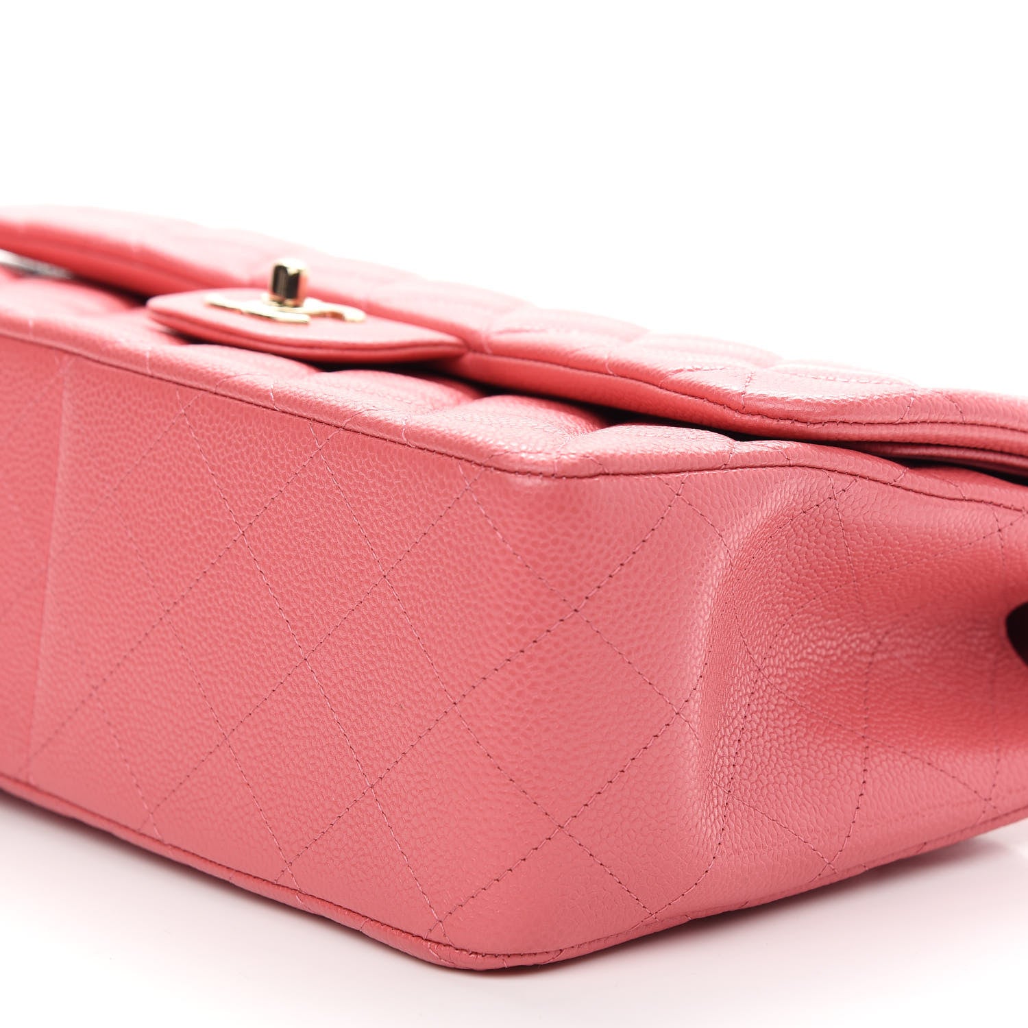 Chanel Caviar Quilted Jumbo Double Flap Dark Pink 9 of 9