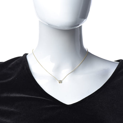 Tiffany 18K Yellow Gold Diamond Flower Pendant Necklace 2 of 6