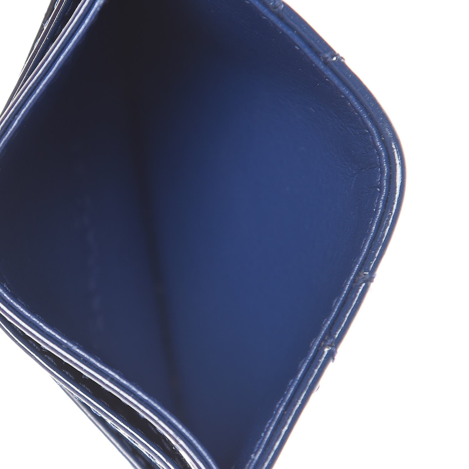 Christian Dior Patent Cannage Lady Dior Card Holder Blue 5 of 8