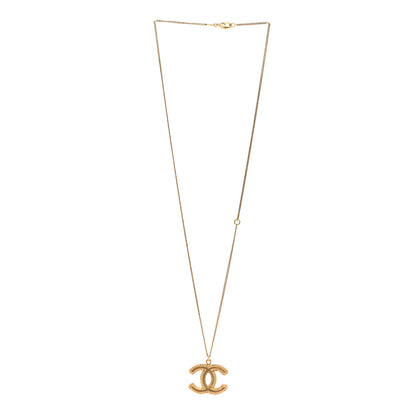 Chanel Metal CC Necklace Matte Gold 3 of 4