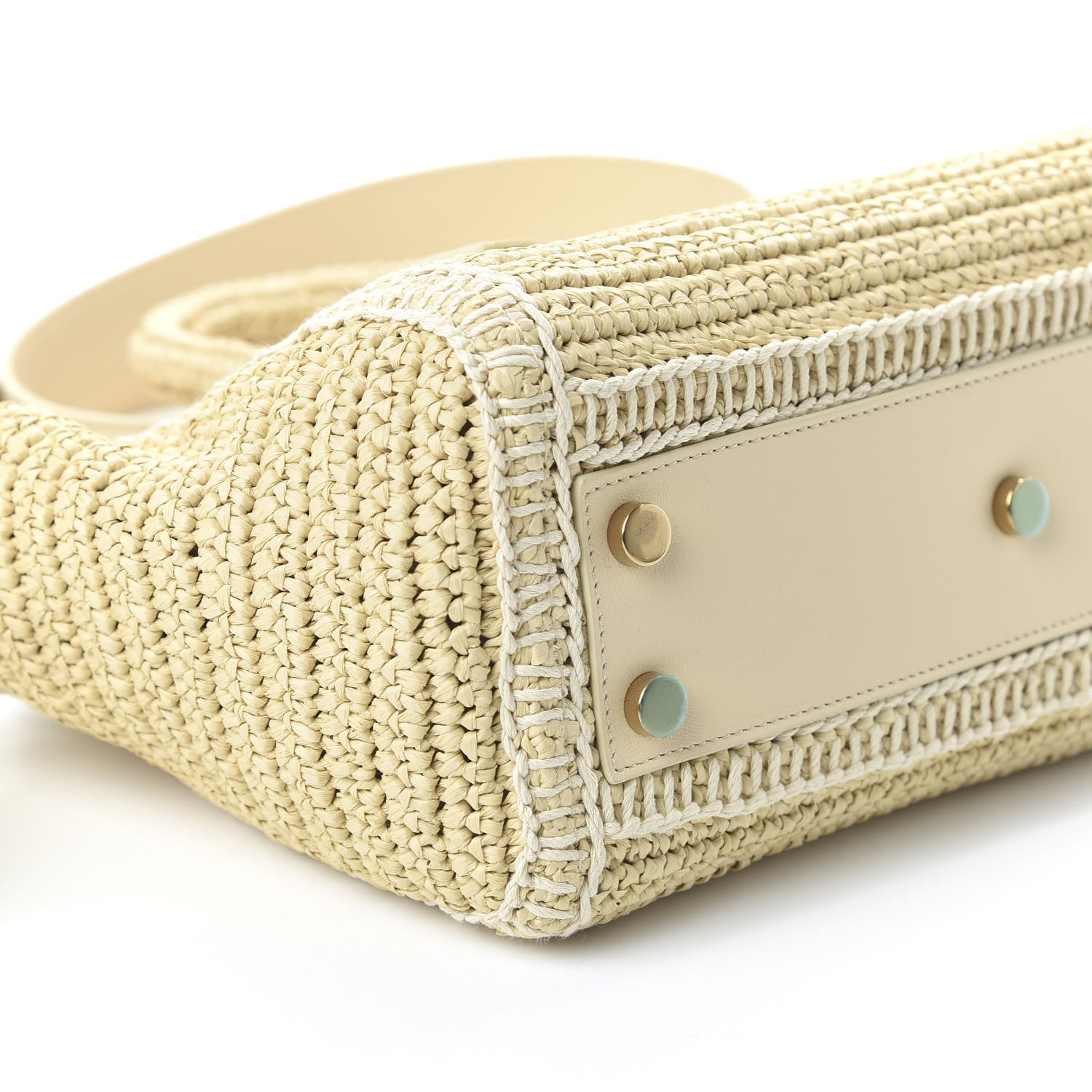 Saint Laurent Raffia Baby Monogram Downtown Cabas 6 of 9