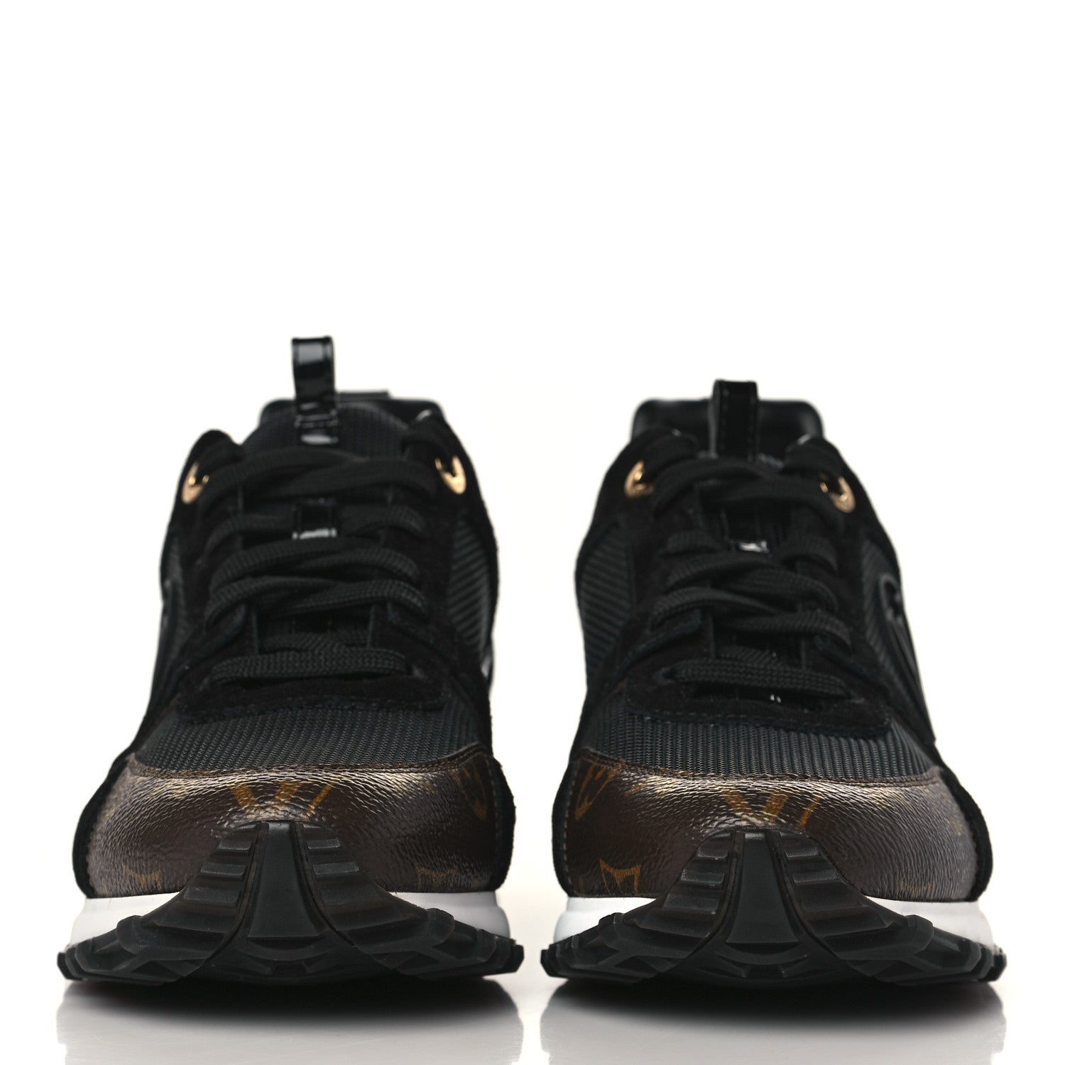 Louis Vuitton Suede Monogram Run Away Sneakers 39.5 Black 2 of 8