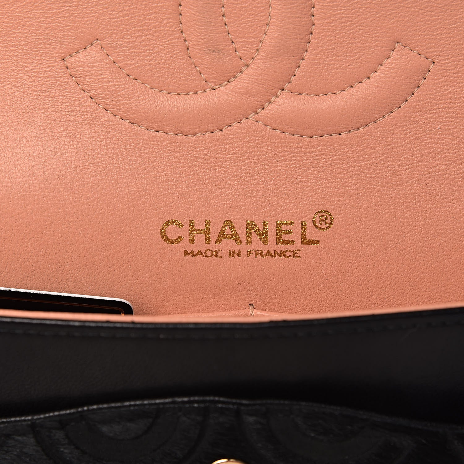 Chanel Pony Hair Medium CocoDouble Flap Black Rose 8 of 13