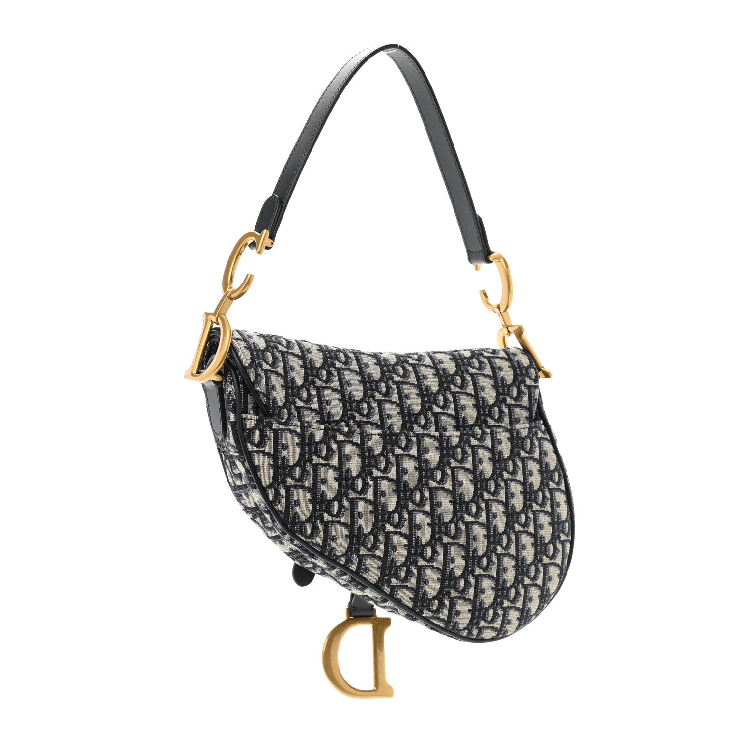 Christian Dior Oblique Saddle Bag Blue 3 of 11