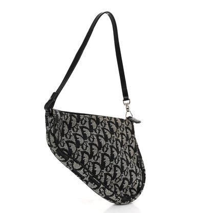 Christian Dior Monogram Mini Saddle Pochette Black 3 of 9