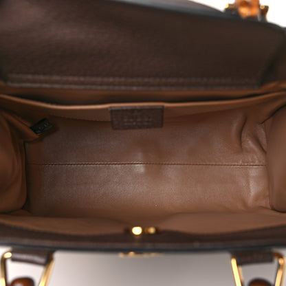 Gucci Monogram Jumbo GG Textured Dollar Calfskin Small Diana Tote Bag Camel Ebony New Acero 5 of 9