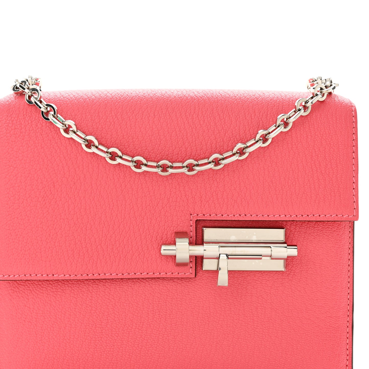 Chevre Mysore Mini Verrou Chaine Bag Rose Lipstick
