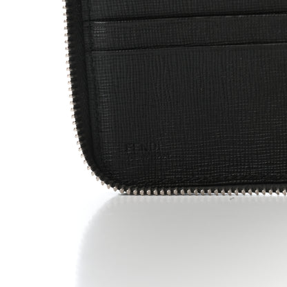 Fendi Vitello Elite Monster Eyes Zip Around Wallet Asfalto Multicolor 6 of 7