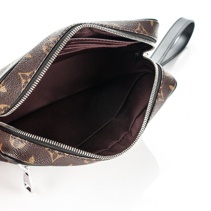Louis Vuitton Monogram Macassar Kasai Clutch Black 5 of 7