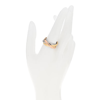 Cartier 18K Pink Yellow White Gold Small Trinity Ring 63 10.25 2 of 5