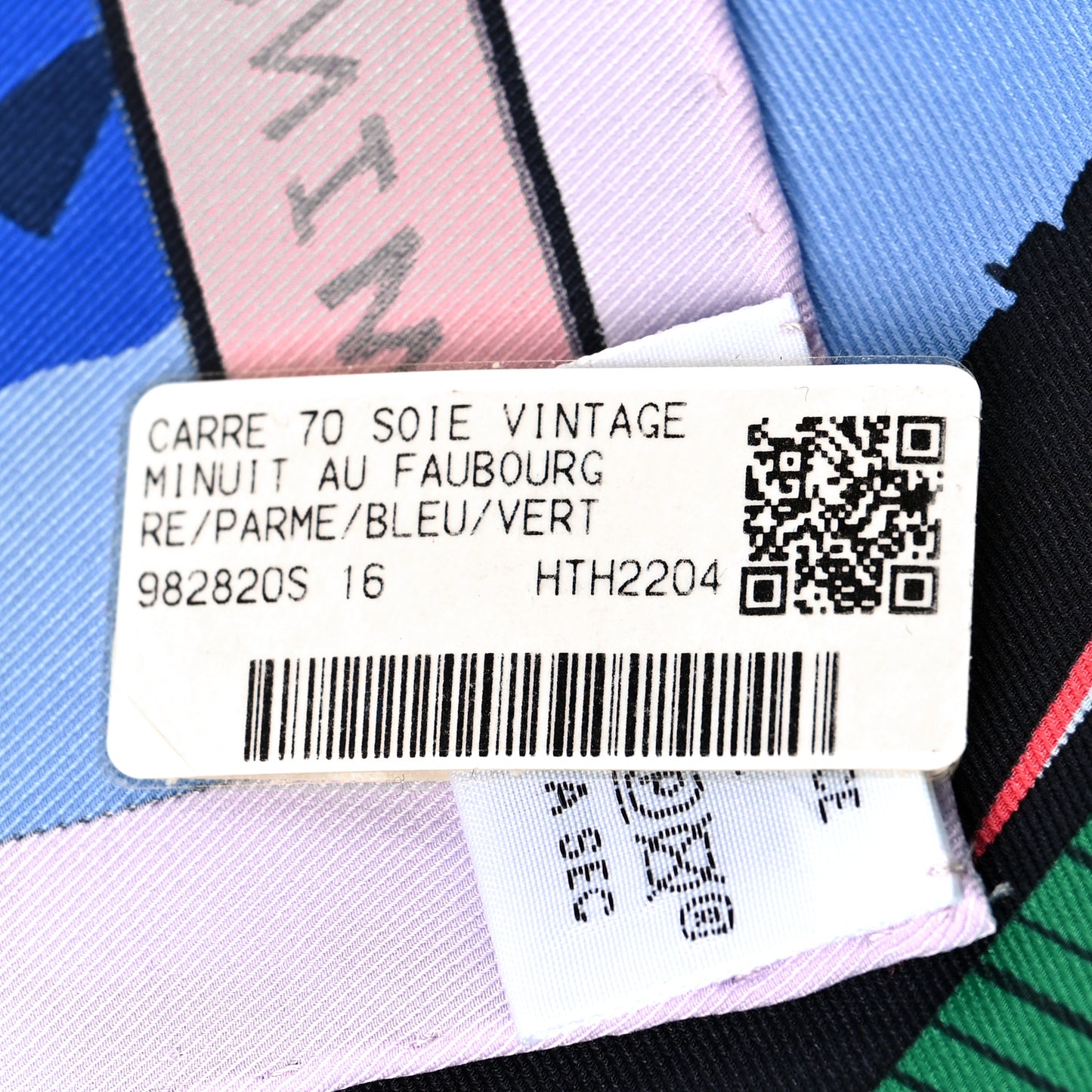 Silk Minuit Au Faubourg Scarf 70 Parme Bleu Vert