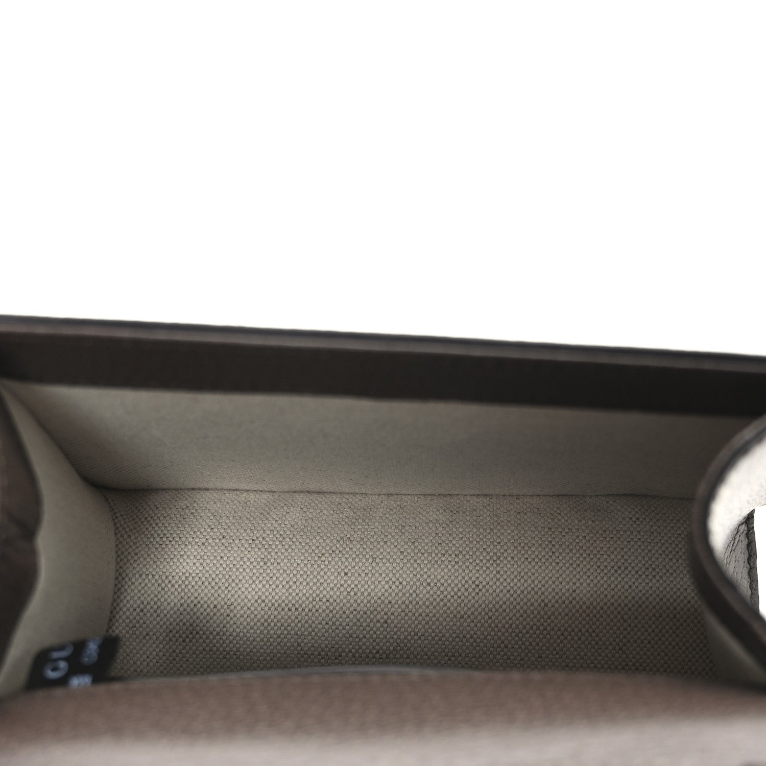 Gucci GG Supreme Monogram Textured Dollar Calfskin Web Mini Ophidia Padlock Top Handle Chain Shoulder Bag Beige Ebony New Acero 5 of 11