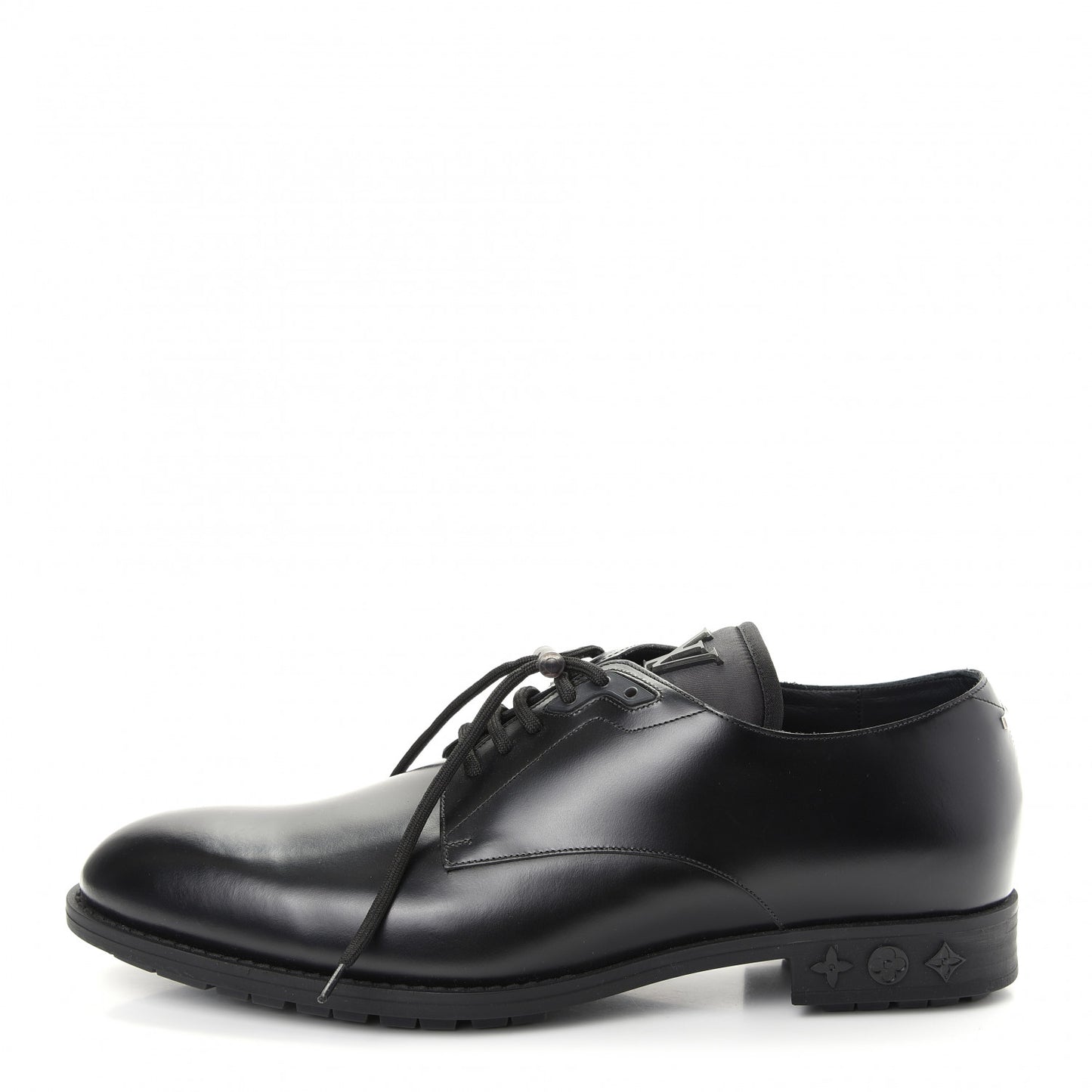 Calfskin Mens Formal Derby Shoes 10 Black