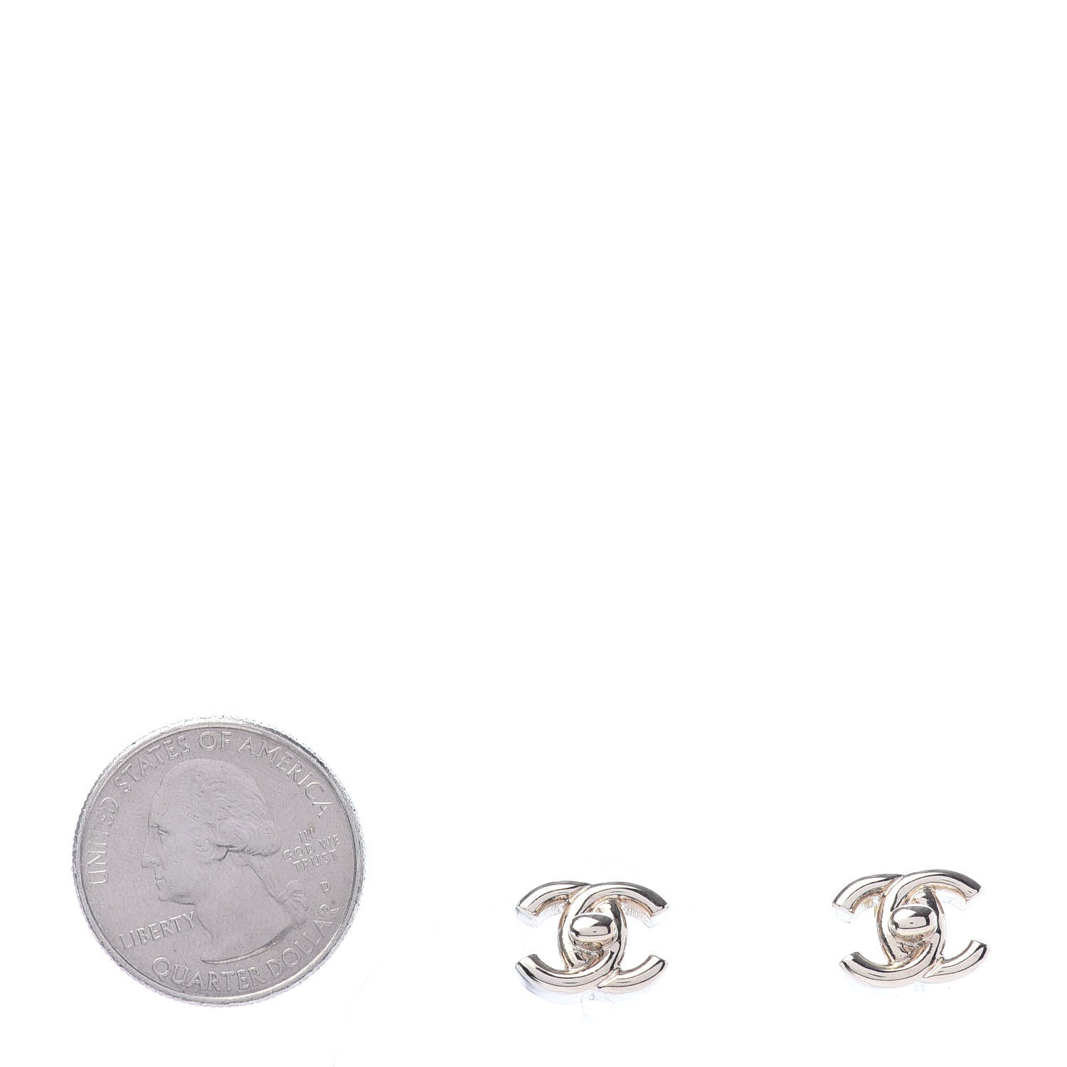 Chanel Metal CC Turnlock Earrings Gold 2 of 4