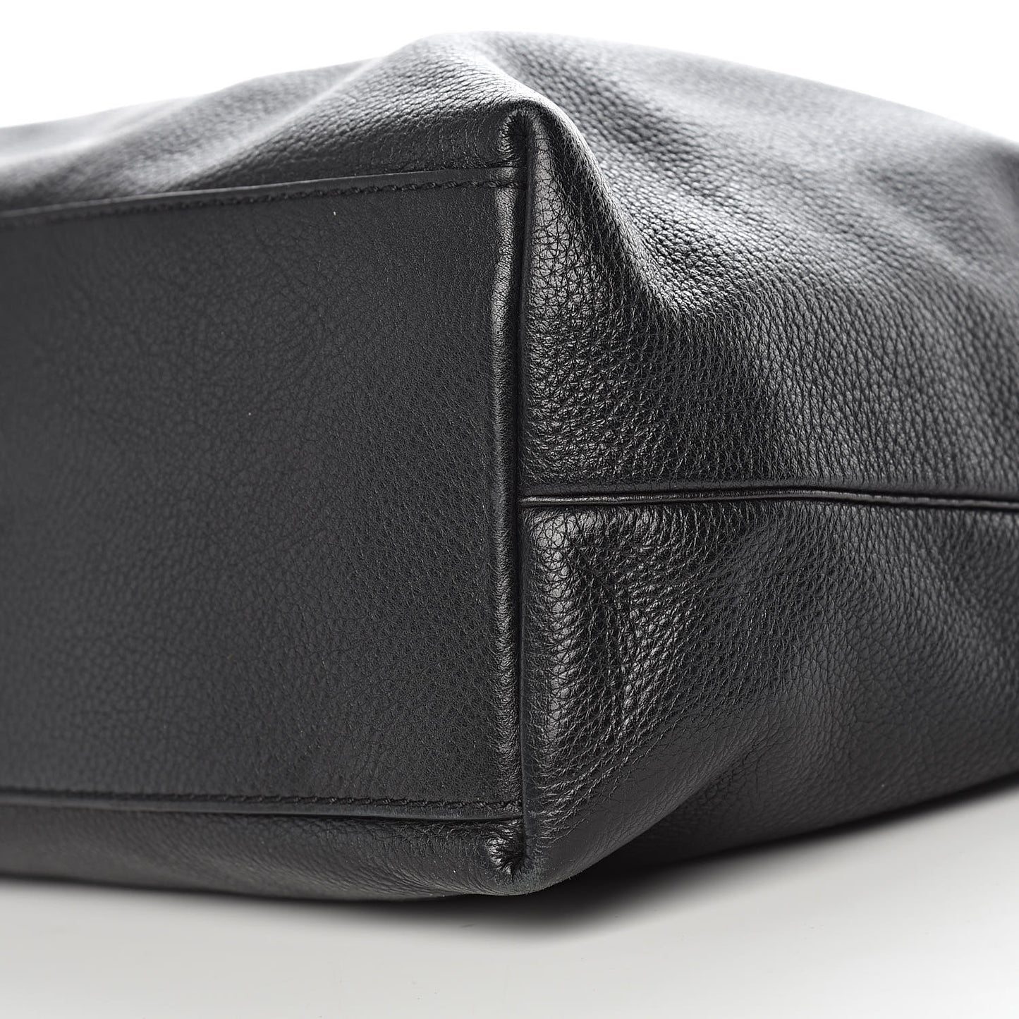 Soft Small Grain Calfskin Tessie Tote Black