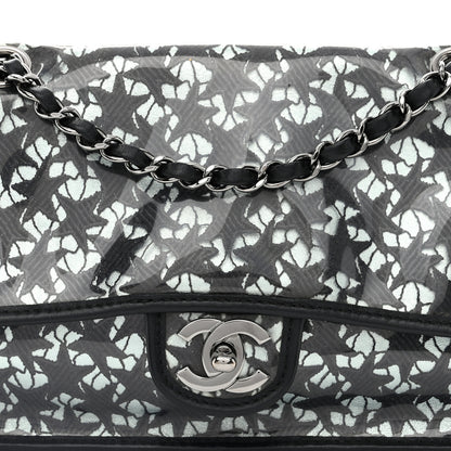 Chanel Metallic Lambskin PVC Star Medium Single Flap Blue Black 8 of 12