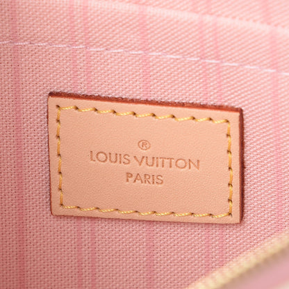 Louis Vuitton Damier Azur Neverfull MM GM Pochette Rose Ballerine 6 of 8