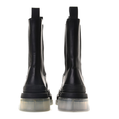 Bottega Veneta Calfskin The Tire Chelsea Boots 40 Black Transparent 5 of 10