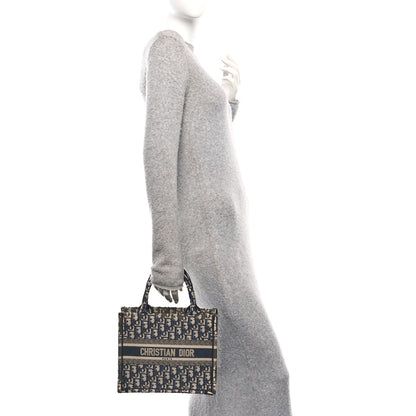 Christian Dior Oblique Small Book Tote Blue Multicolor 2 of 12