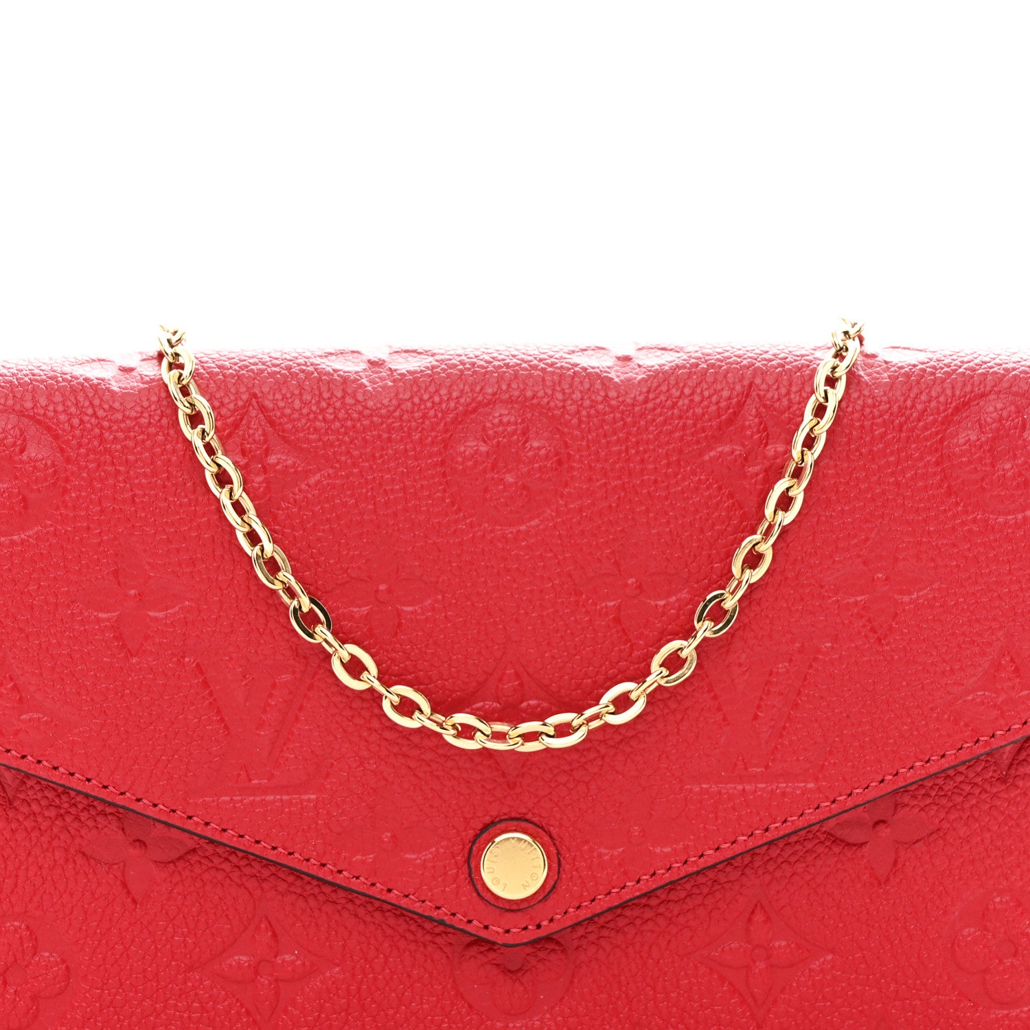 Louis Vuitton Empreinte Pochette Felicie Chain Wallet Scarlet 9 of 12