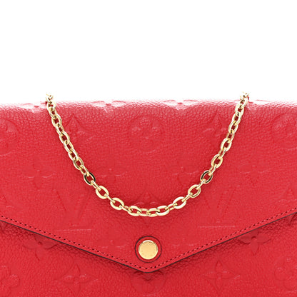 Louis Vuitton Empreinte Pochette Felicie Chain Wallet Scarlet 9 of 12