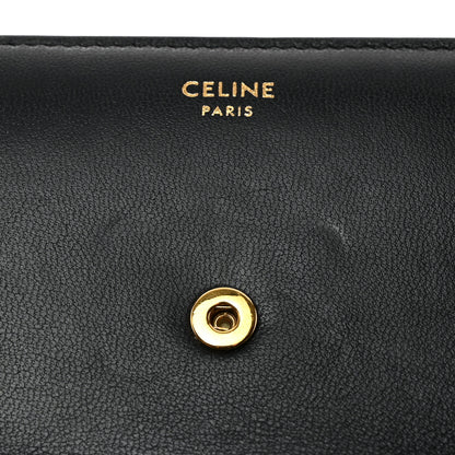 Celine Shiny Smooth Lambskin Small Triomphe Wallet Black 8 of 10