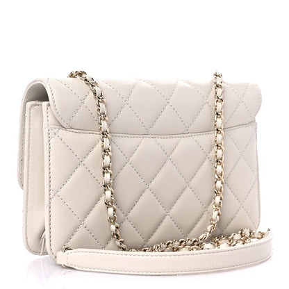 Chanel Sheepskin Quilted Mini Beauty Lock Flap White 2 of 10