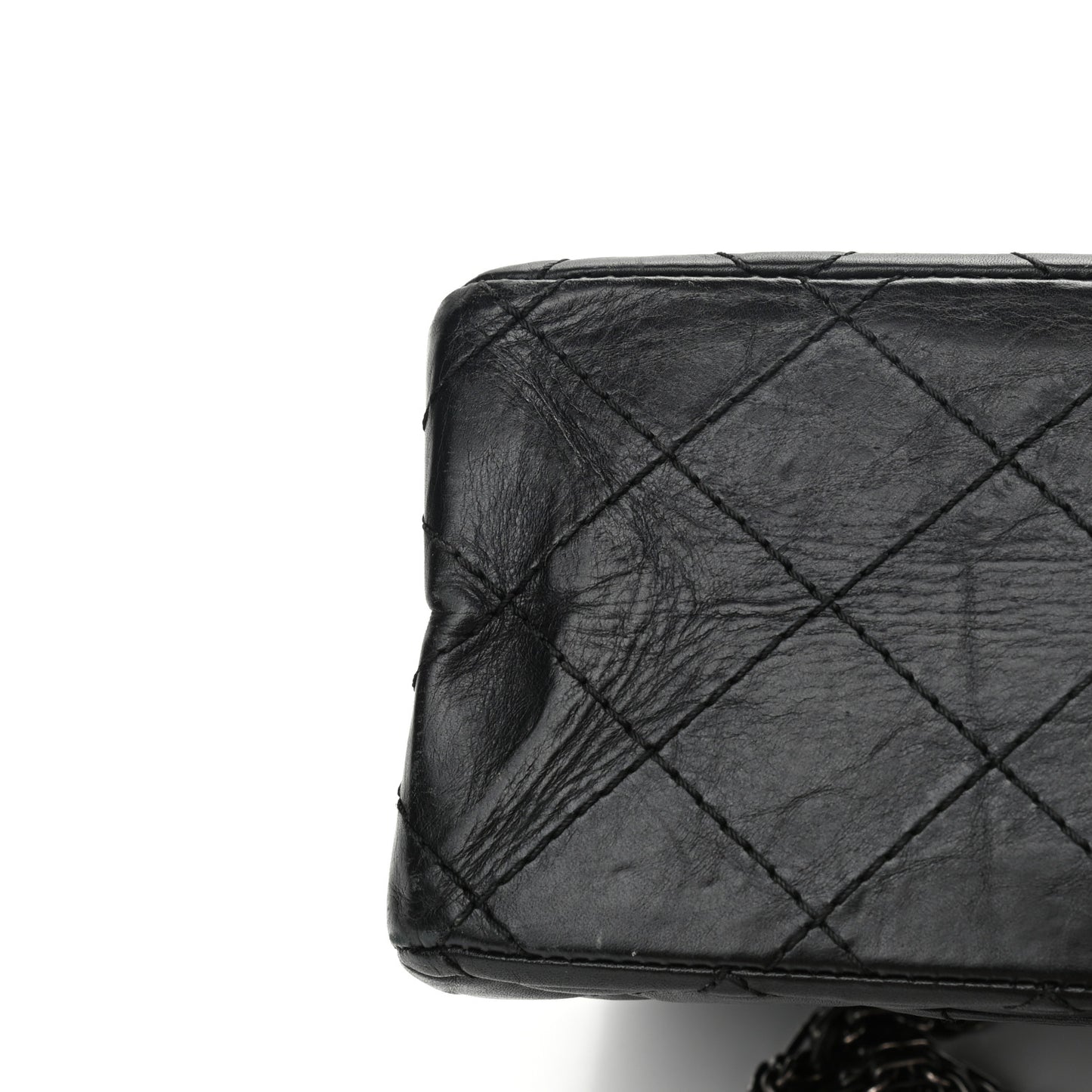 Aged Calfskin Quilted 2.55 Reissue 226 Flap Black