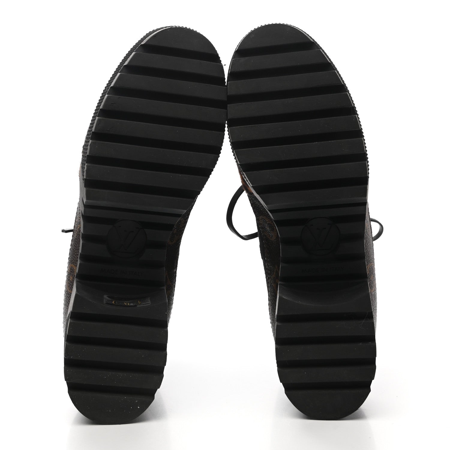 Louis Vuitton Suede Calfskin Monogram Calf Hair Laureate Platform Desert Boots 39 Black 6 of 11