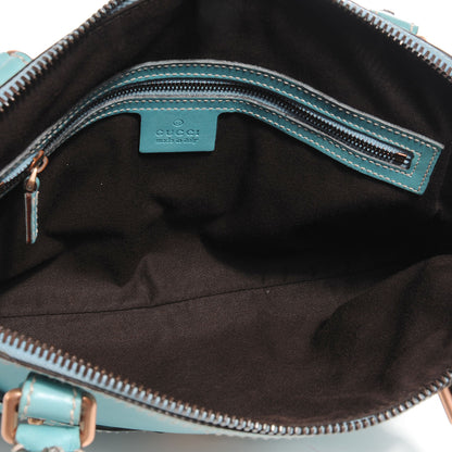Gucci Leather Reins Tote Turquoise 7 of 9