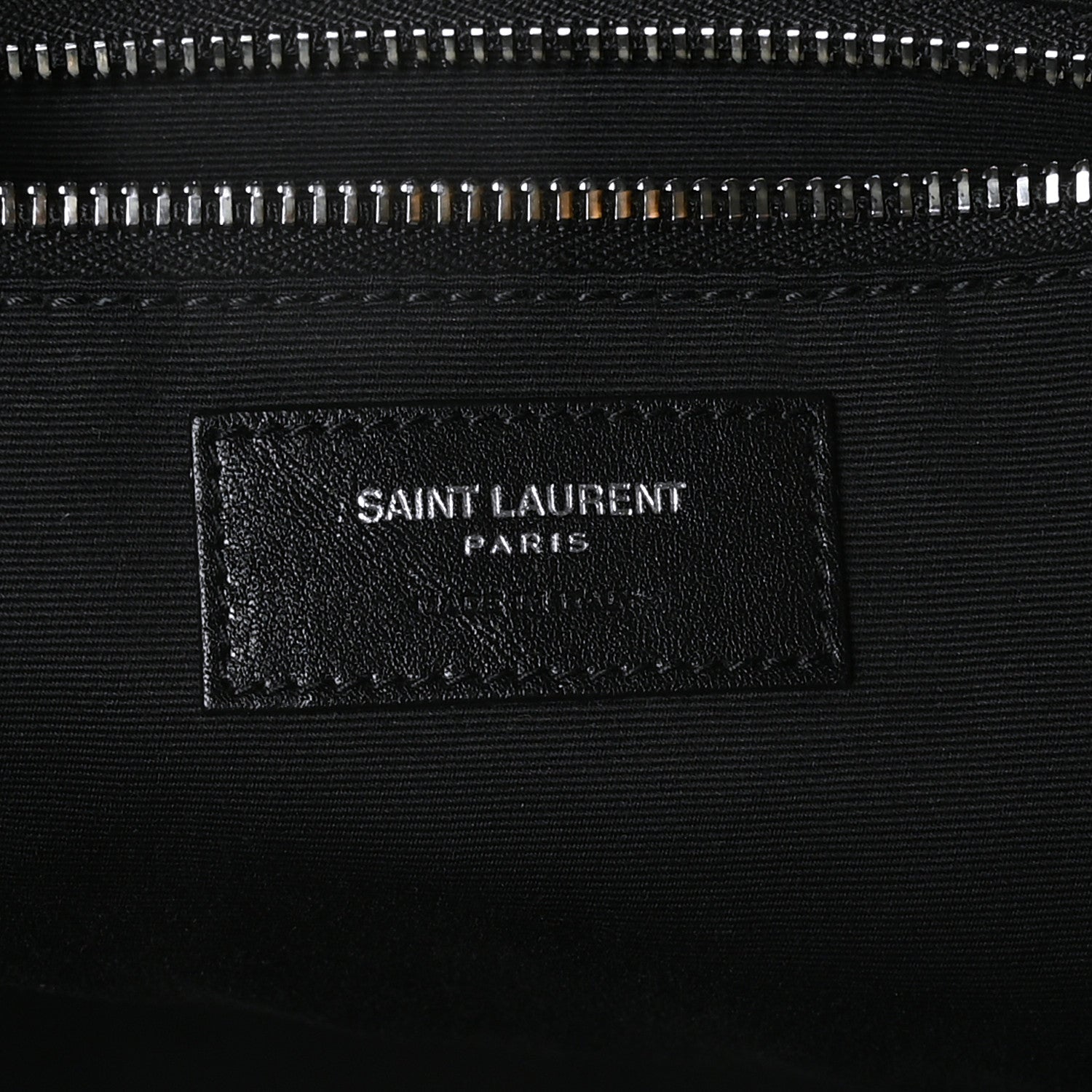 Saint Laurent Raffia Linen Calfskin Rive Gauche Tote Black 5 of 7