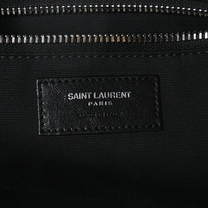 Saint Laurent Raffia Linen Calfskin Rive Gauche Tote Black 5 of 7