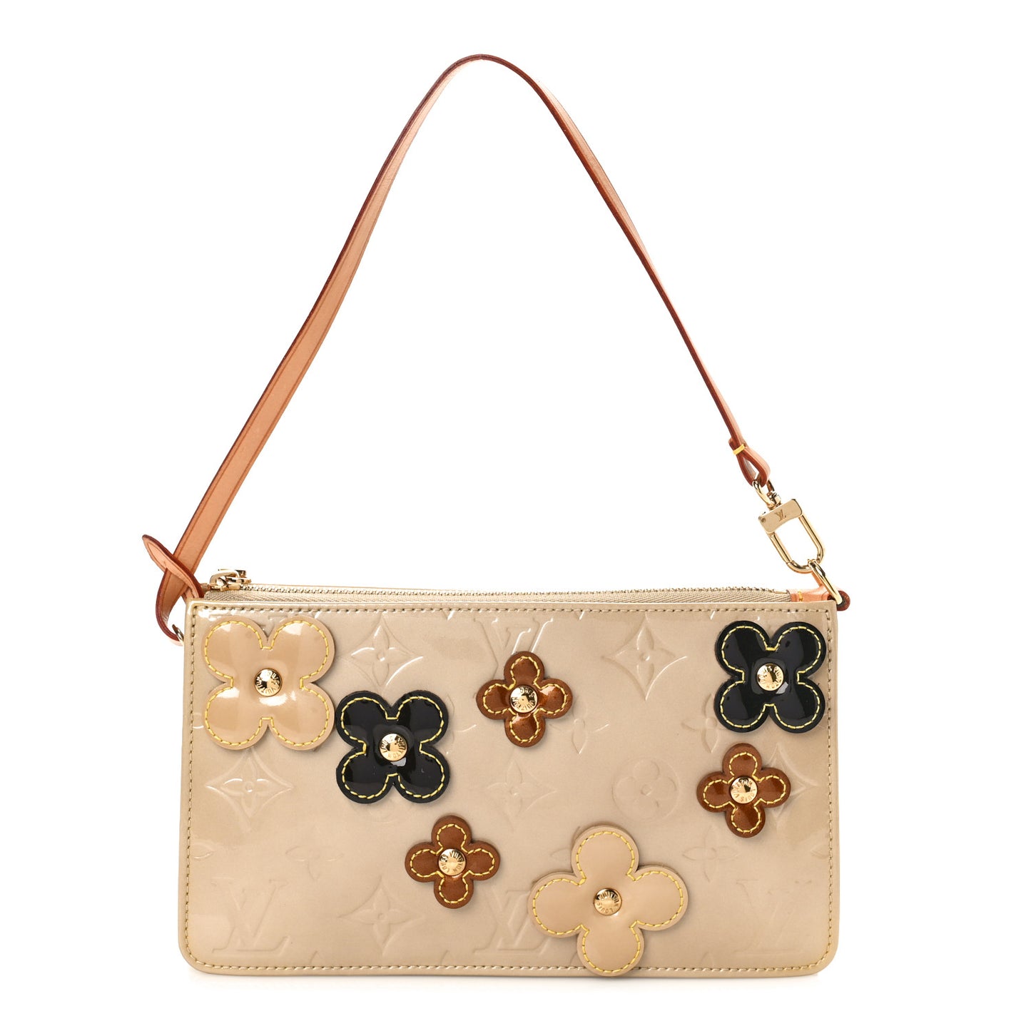 Vernis Lexington Fleurs Pochette Beige