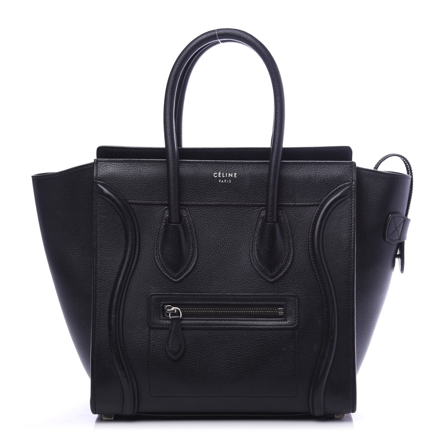 Celine Drummed Calfskin Micro Luggage Black 1 of 11