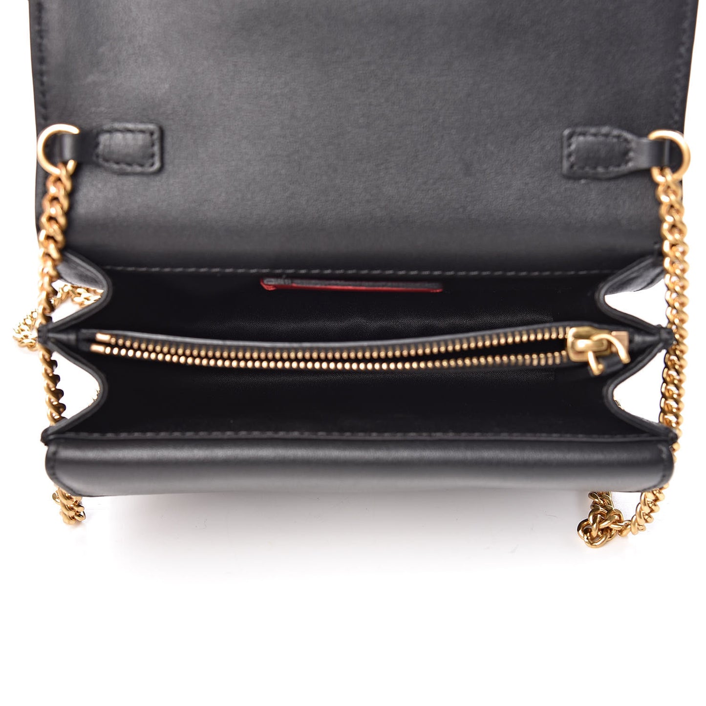 Smooth Calfskin Mini VRing Crossbody Bag Black