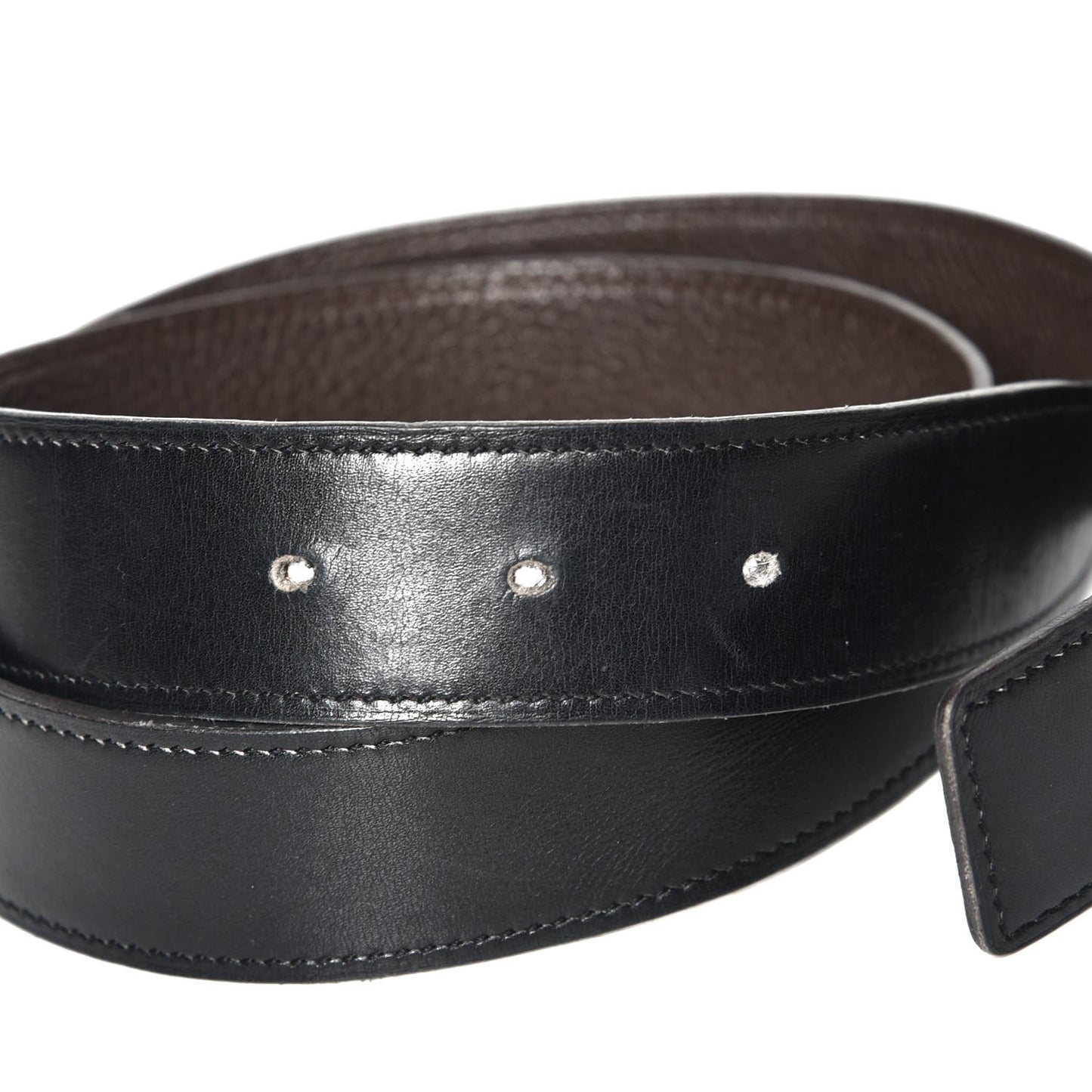 Box Togo 32mm Belt Strap 80 Black Chocolate