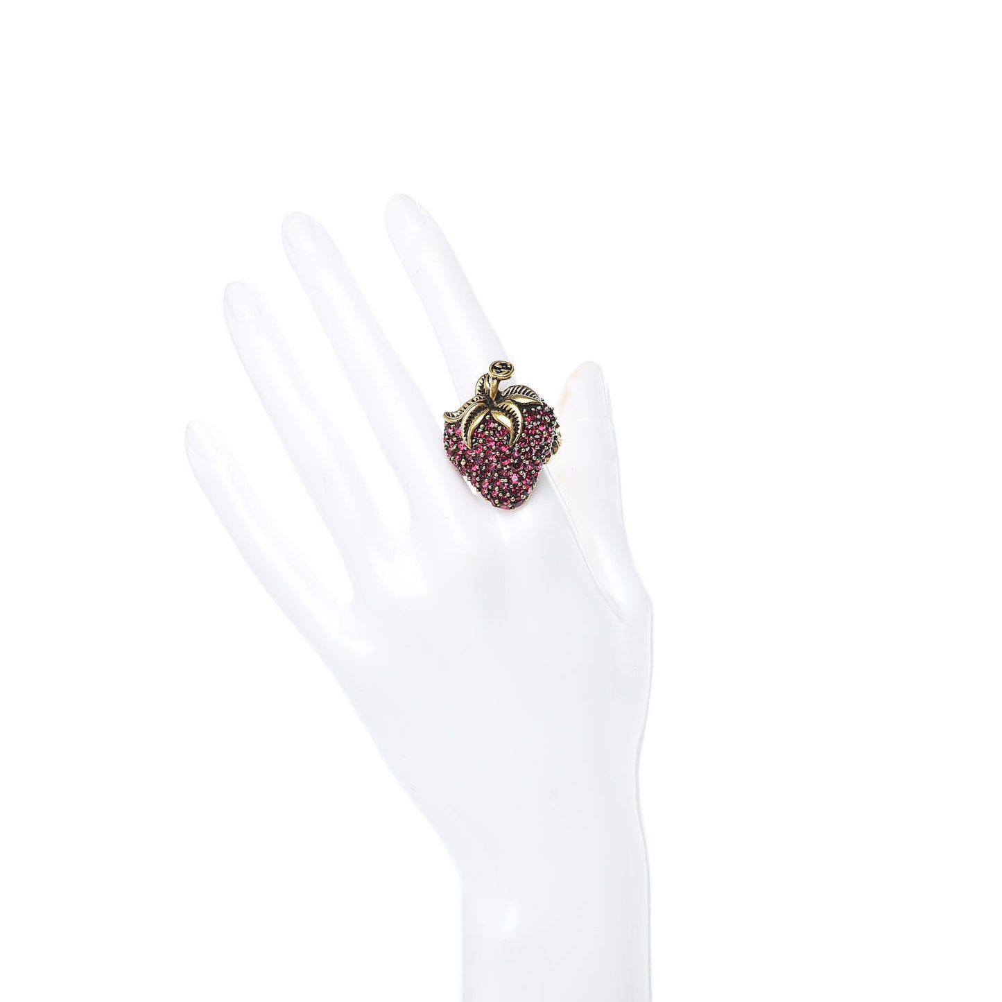 Crystal Strawberry Ring 8 Red