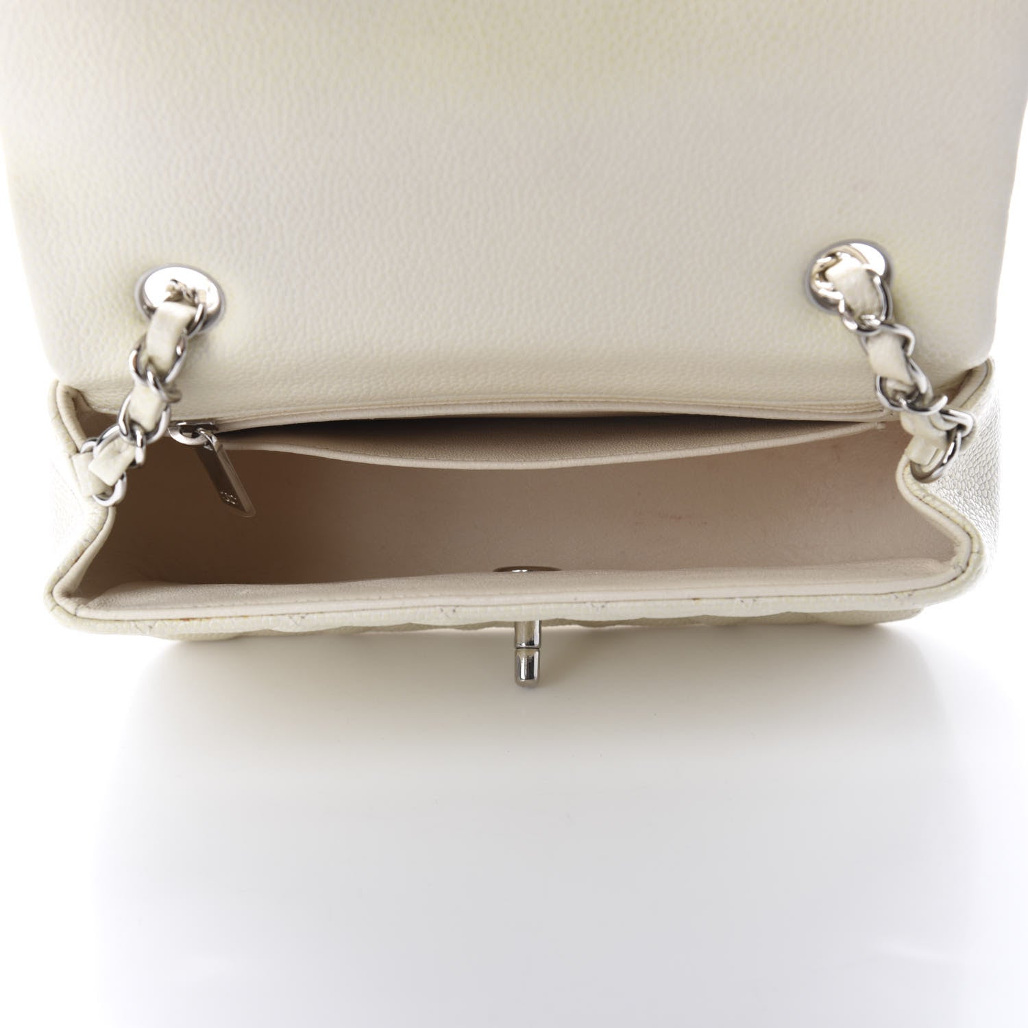 Chanel Caviar Quilted Mini Rectangular Flap White 5 of 12