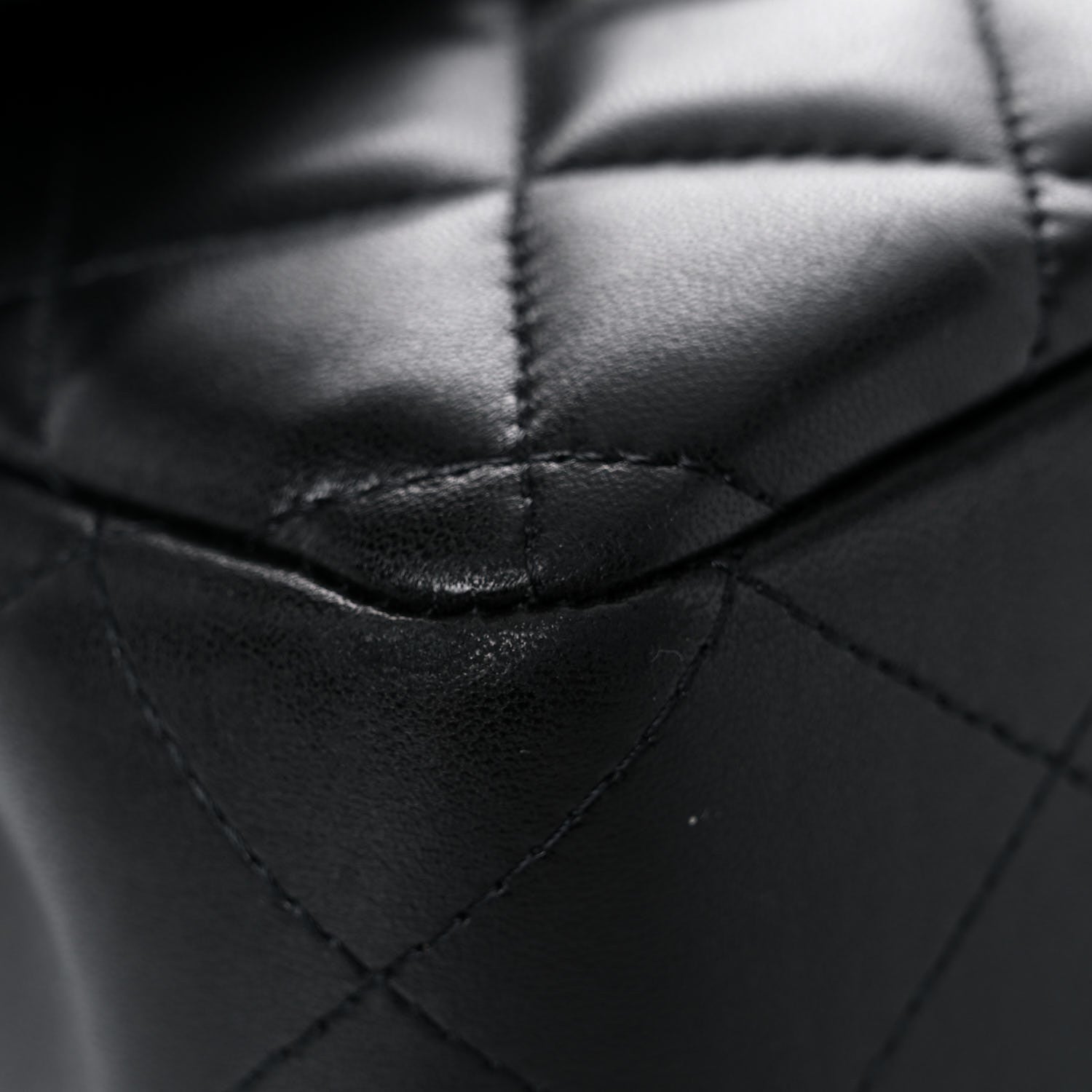 Chanel Lambskin Quilted Jumbo Double Flap Black 8 of 16
