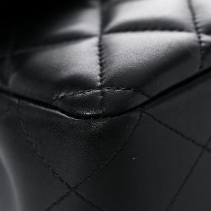 Chanel Lambskin Quilted Jumbo Double Flap Black 8 of 16