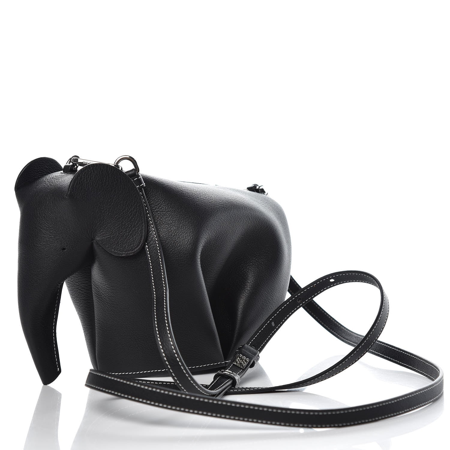 Loewe Calfskin Mini Elephant Crossbody Bag Black 3 of 6