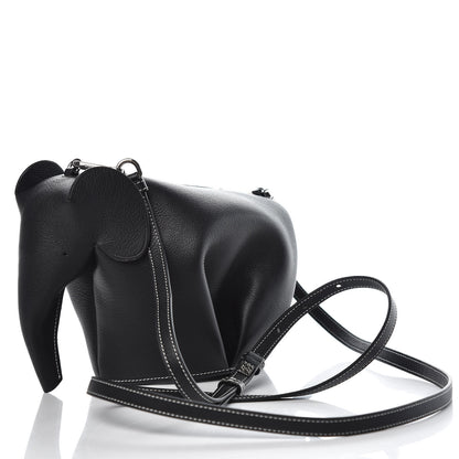 Loewe Calfskin Mini Elephant Crossbody Bag Black 3 of 6