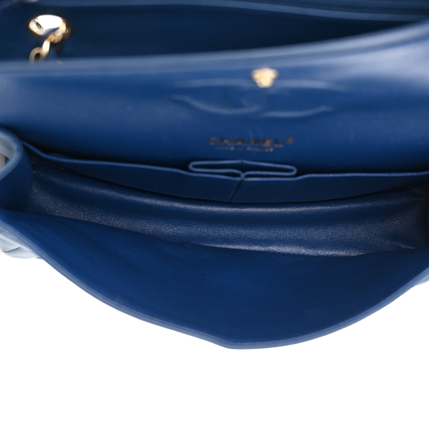 Chanel Lambskin Quilted Medium Double Flap Blue 5 of 13