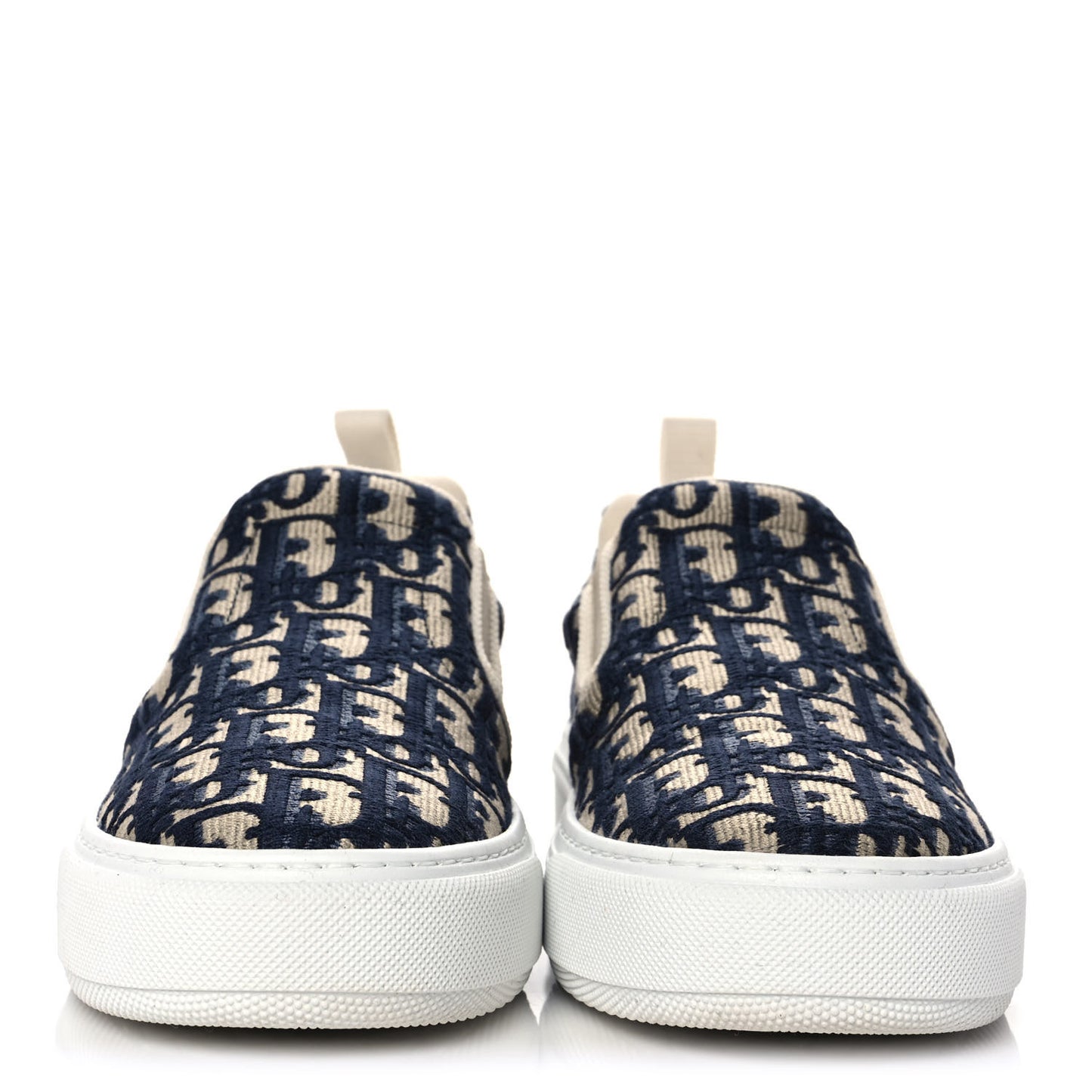 Canvas Oblique Embroidered Womens Solar Slip On Sneakers 38.5 Deep Blue