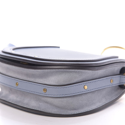 Chloe Calfskin Suede Small Nile Bracelet Bag Cloudy Blue 7 of 10