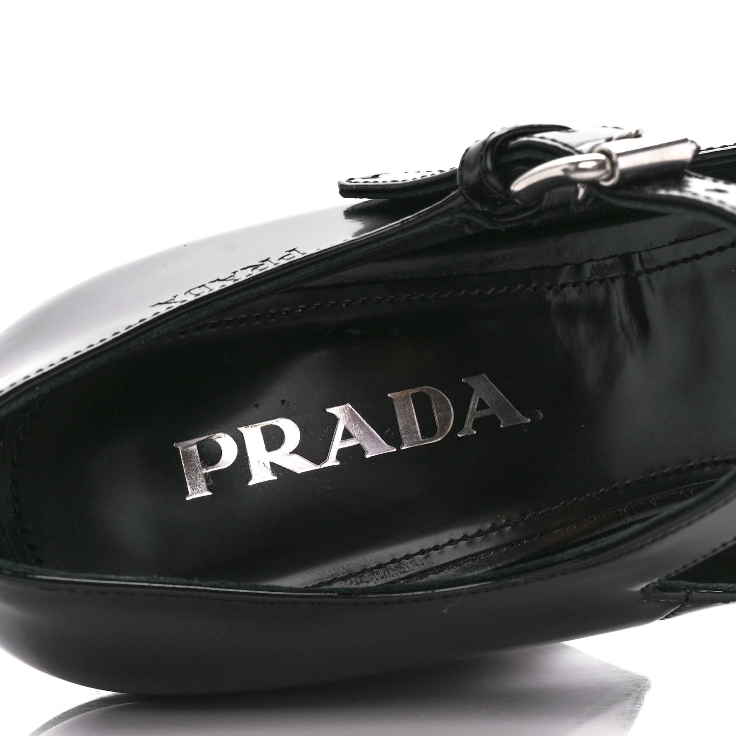 Prada Spazzolato Mary Jane 90mm Pumps 39 Black 7 of 9